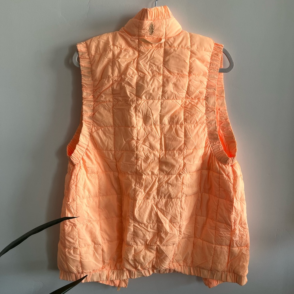 Bright Orange Quilted Vest - Picture 3 of 3